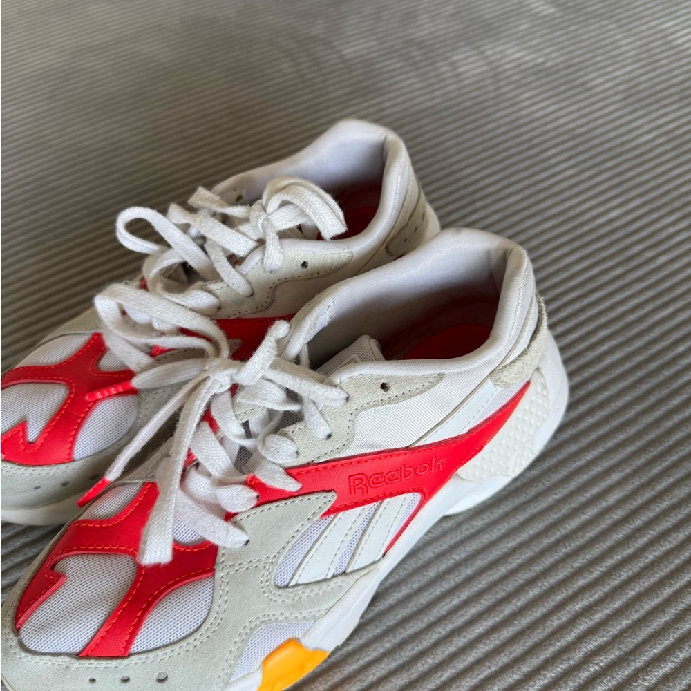 Reebok White and Red Sneakers